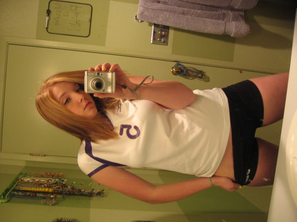 An puzzling smile on her face